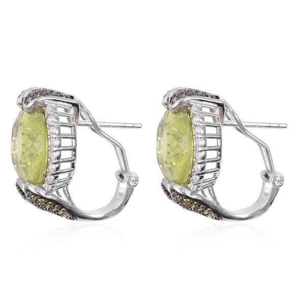 Green Peridot Diamond Earrings NWOTS - Picture 10 of 11